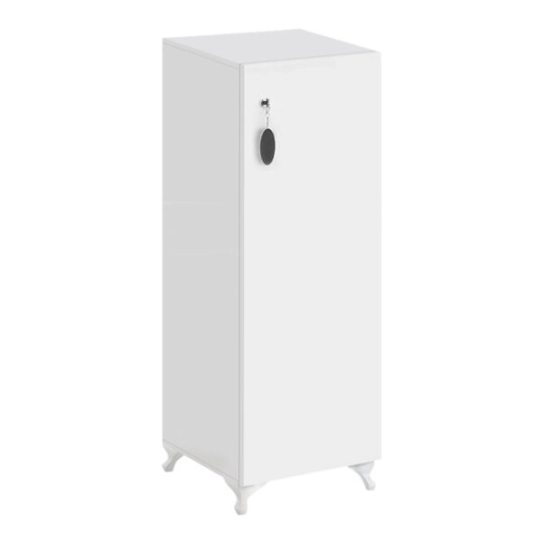 Ντουλάπι με κλειδαριά Zehra Megapap χρώμα λευκό 30x32x108εκ.