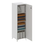 Ντουλάπι με κλειδαριά Zehra Megapap χρώμα λευκό 30x32x128εκ.