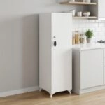 Ντουλάπι με κλειδαριά Zehra Megapap χρώμα λευκό 30x32x128εκ.