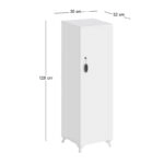 Ντουλάπι με κλειδαριά Zehra Megapap χρώμα λευκό 30x32x128εκ.