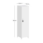 Ντουλάπι με κλειδαριά Zehra Megapap χρώμα λευκό 30x32x168εκ.