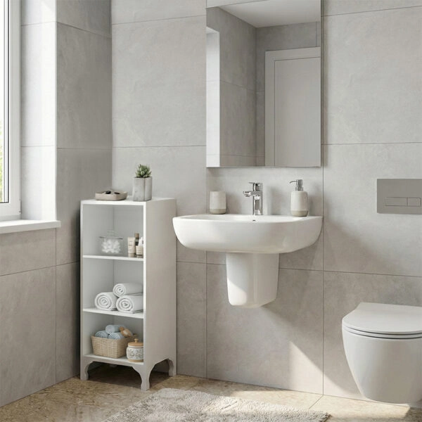 Βιβλιοθήκη - Ραφιέρα Clare Megapap χρώμα λευκό 30x20x88εκ.