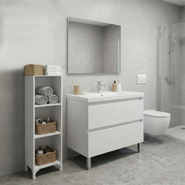 Βιβλιοθήκη - Ραφιέρα Clare Megapap χρώμα λευκό 30x20x108εκ.