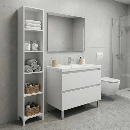 Βιβλιοθήκη - Ραφιέρα Clare Megapap χρώμα λευκό 30x20x168εκ.