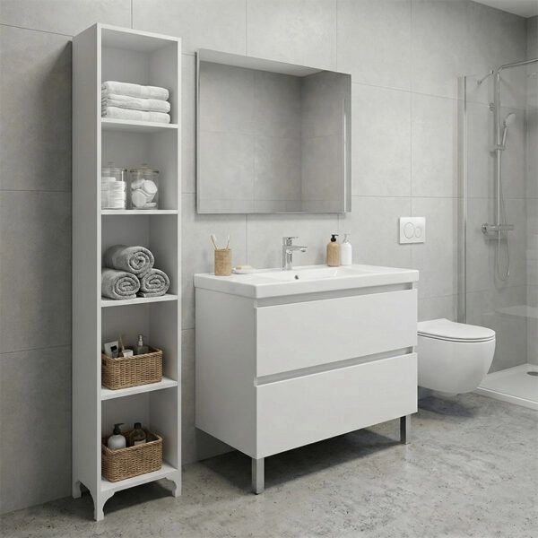 Βιβλιοθήκη - Ραφιέρα Clare Megapap χρώμα λευκό 30x20x168εκ.