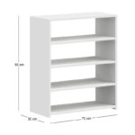 Παπουτσοθήκη Goya Megapap χρώμα λευκό 70x30x80εκ.