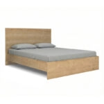 Κρεβάτι Troy Megapap χρώμα φυσικό οξιάς 150x200εκ.