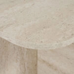 Τραπεζάκι σαλονιού Becaj Megapap χρώμα travertine 120x60x41,4εκ.