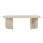 Τραπεζάκι σαλονιού Becaj Megapap χρώμα travertine 120x60x41,4εκ.