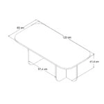 Τραπεζάκι σαλονιού Becaj Megapap χρώμα travertine 120x60x41,4εκ.