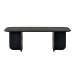 Τραπεζάκι σαλονιού Becaj Megapap χρώμα black wood 120x60x41,4εκ.