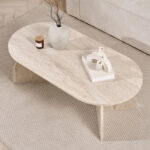 Τραπεζάκι σαλονιού Melina Megapap χρώμα travertine 120x60x40εκ.