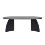 Τραπεζάκι σαλονιού Melina Megapap χρώμα black wood 120x60x40εκ.