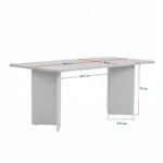 Τραπέζι Linza Megapap χρώμα καρυδί 180x90x75εκ.