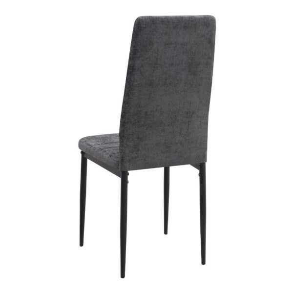 Σετ τραπεζαρία 5τμχ Xana - Rosa Megapap χρώμα sepet oak - γκρι Ø90x77,5εκ.