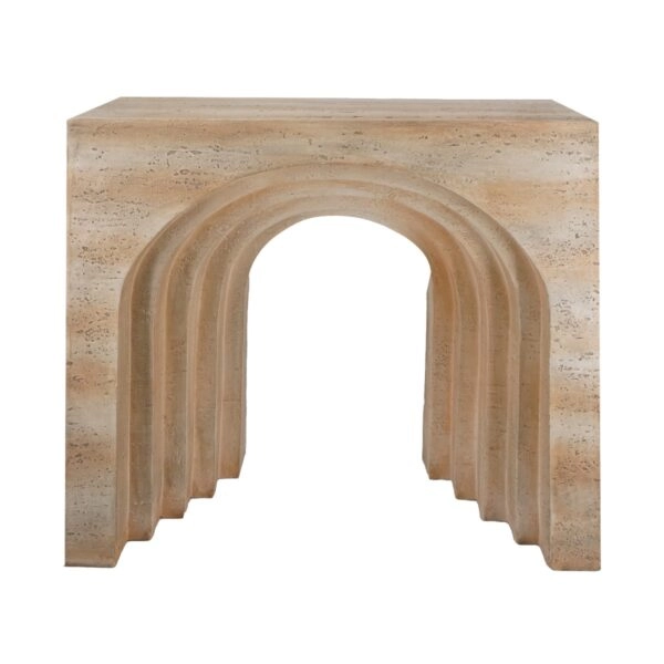 Artekko Arched Μπεζ Κονσόλα από Μαγνήσιο (82x36x76)cm