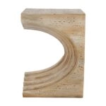 Artekko Arched Μπεζ Βοηθητικό Τραπέζι από Μαγνήσιο (41.5x31x57.5)cm