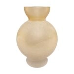 Artekko Frosted Γυάλινο Βάζο σε Μελί Απόχρωση (15.2x15.2x21.6)cm