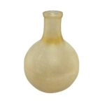 Artekko Frosted Γυάλινο Βάζο σε Μελί Απόχρωση (20.3x20.3x27.9)cm