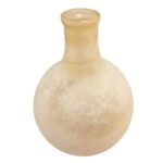 Artekko Frosted Γυάλινο Βάζο σε Μελί Απόχρωση (20.3x20.3x27.9)cm