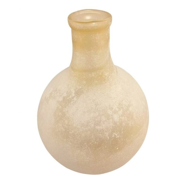 Artekko Frosted Γυάλινο Βάζο σε Μελί Απόχρωση (20.3x20.3x27.9)cm