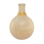 Artekko Frosted Γυάλινο Βάζο σε Μελί Απόχρωση (20.3x20.3x27.9)cm