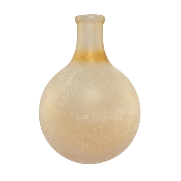 Artekko Frosted Γυάλινο Βάζο σε Μελί Απόχρωση (20.3x20.3x27.9)cm