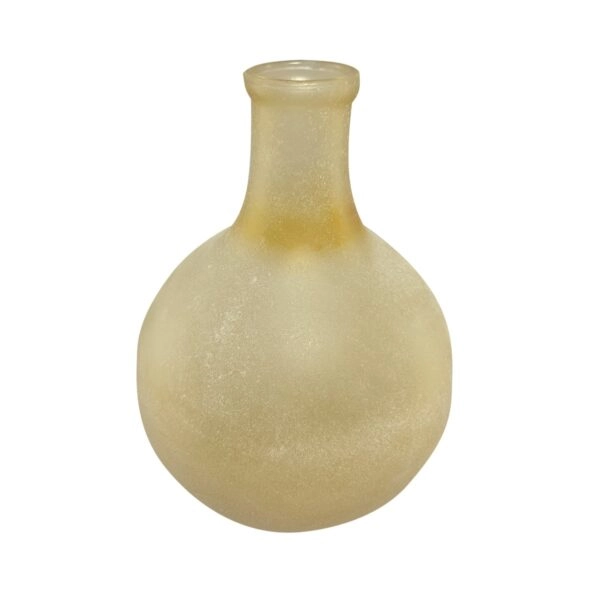 Artekko Frosted Γυάλινο Βάζο σε Μελί Απόχρωση (20.3x20.3x27.9)cm