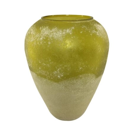 Artekko Frosted Γυάλινο Βάζο σε Πράσινο Απόχρωση (19.8x19.8x25.4)cm