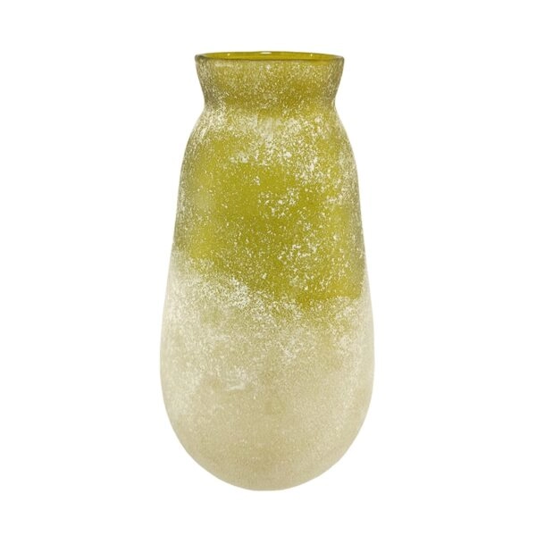 Artekko Frosted Γυάλινο Βάζο σε Πράσινο Απόχρωση (16.5x16.5x31.8)cm