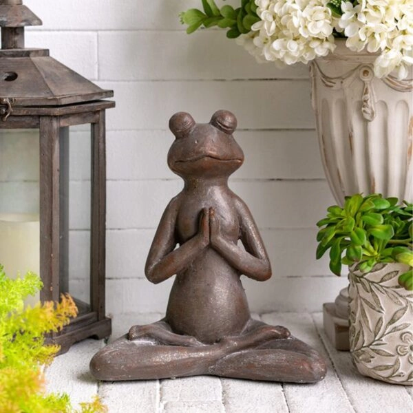 Artekko Animal Καφέ Διακοσμητικός Βάτραχος από Μαγνήσιο (30x18x34)cm