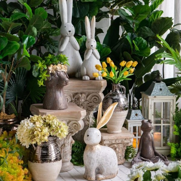 Artekko Animal Καφέ Κασπό με Κεφάλι Σκύλου από Μαγνήσιο (23.5x23.5x33)cm