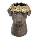 Artekko Animal Καφέ Κασπό με Κεφάλι Σκύλου από Μαγνήσιο (23.5x23.5x33)cm