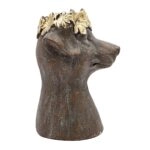 Artekko Animal Καφέ Κασπό με Κεφάλι Σκύλου από Μαγνήσιο (23.5x23.5x33)cm