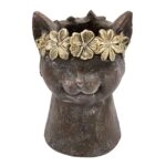 Artekko Animal Καφέ Κασπό με Κεφάλι Γάτας από Μαγνήσιο (21.5x19.5x31.5)cm