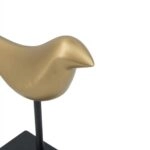 Artekko Animal Χρυσά Διακοσμητικά Επιτραπέζια Πουλιά Ρητίνης (16x6x20)cm 2pcs