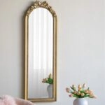 Artekko Dia Χρυσός MDF Καθρέπτης Τοίχου (40.2x4x124)cm