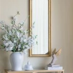 Artekko Dia Χρυσός MDF Καθρέπτης Τοίχου (40.2x4x124)cm