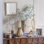 Artekko Frame Λευκός Καθρέπτης Ρητίνης με Χρυσές Λεπτομέρειες (36.2x2.2x40.5)cm