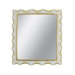 Artekko Frame Λευκός Καθρέπτης Ρητίνης με Χρυσές Λεπτομέρειες (36.2x2.2x40.5)cm