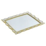 Artekko Frame Λευκός Καθρέπτης Ρητίνης με Χρυσές Λεπτομέρειες (36.2x2.2x40.5)cm