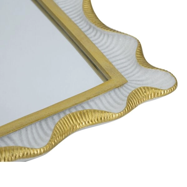 Artekko Frame Λευκός Καθρέπτης Ρητίνης με Χρυσές Λεπτομέρειες (36.2x2.2x40.5)cm