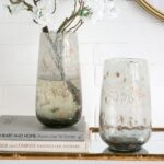 Artekko Twilight Γκρι Γυάλινο Διακοσμητικό Βάζο (16x16x27)cm