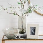 Artekko Twilight Γκρι Γυάλινο Διακοσμητικό Μπολ (30x22x15)cm