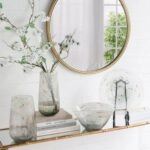 Artekko Twilight Γκρι Γυάλινο Διακοσμητικό Μπολ (30x22x15)cm