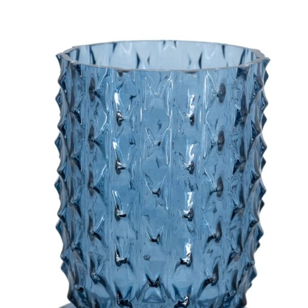 Artekko Glassy Μπλε Γυάλινο Βάζο (21.5x21.5x32.6)cm