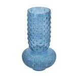 Artekko Glassy Μπλε Γυάλινο Βάζο (21.3x21.3x38.3)cm