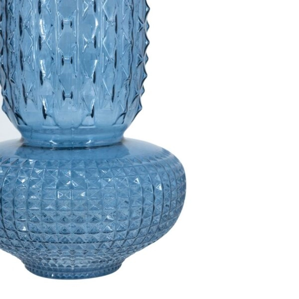 Artekko Glassy Μπλε Γυάλινο Βάζο (21.3x21.3x38.3)cm