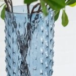 Artekko Glassy Μπλε Γυάλινο Βάζο (21.3x21.3x38.3)cm