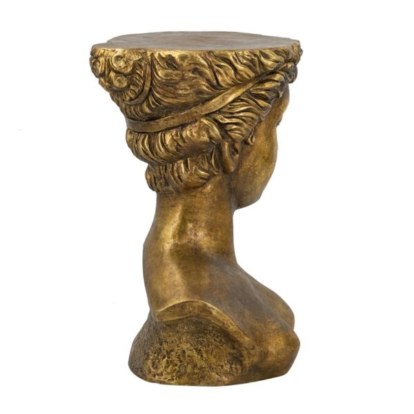 Artekko Statue Χρυσό Βοηθητικό Τραπέζι με Προτομή από Μαγνήσιο (35x34x50)cm